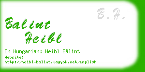 balint heibl business card
